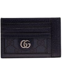 Gucci - Dark And Card-Holder With Double G Detail - Lyst