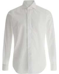 GAUDENZI - Shirt With Classic Collar - Lyst