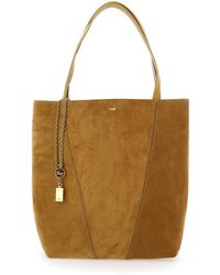 Chloé - Borsa A Spalla 'Spin' Con Dettaglio Con Catena E Charm Logo - Lyst