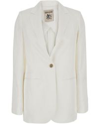 Semicouture - Single-Breasted Jacket With Notched Revers - Lyst