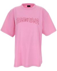 Balenciaga - Oversize T-Shirt With Diy Printed Logo - Lyst