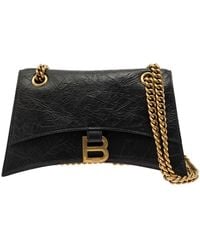 Balenciaga - 'Crush Small' Crossbody Bag With B Logo - Lyst