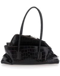 The Attico - 'Passeggiata' Small Shoulder Bag With Asymmetrical Design And Two Top Handles - Lyst