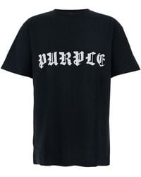 Purple Brand - Crewneck T-Shirt With Logo Lettering On The Front I - Lyst