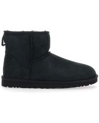 UGG - 'Classic Mini' Ankle Boots With Logo Patch On The Back And F - Lyst
