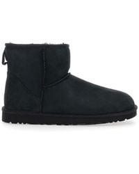 UGG - 'Classic Mini' Ankle Boots With Logo Patch On The Back And F - Lyst