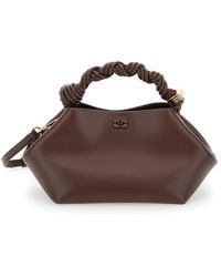 Ganni - 'Small Bou' Handbag With Butterfly Logo And Hand-Braided Strands - Lyst