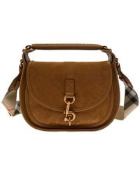 Burberry - Borsa A Mano 'B Clip' Piccola Con Chiusura Con Fermaglio E Tr - Lyst