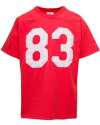 ERL - T-Shirt Stile Football Con Stampa 83 - Lyst