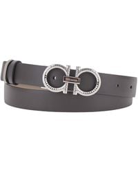 Ferragamo - Gancini Hook Bright Calf Leather Belt For - Lyst