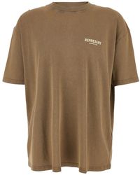 Represent - T-Shirt With Logo — Cotton - Lyst