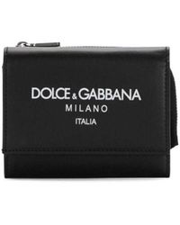 Dolce & Gabbana - Portafoglio Con Stampa Logo A Contrasto - Lyst