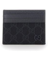 Gucci - 'Gg' Card-Holder With Gg Detail - Lyst