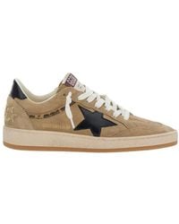 Golden Goose - 'Ballstar' Low Top Sneakers With Star Patch On The Side - Lyst