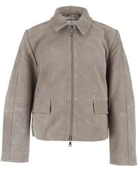Won Hundred - Rockridge Jacket With Classic Collar And Leather Zip - Lyst