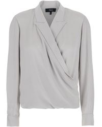 Theory - Blusa Con Revers A Lancia E Scollo Incrociato - Lyst
