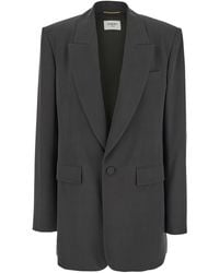 Saint Laurent - Single-Breasted Jacket With Peak Revers - Lyst