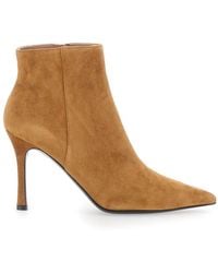 Pollini - Suede Ankle Boots With Rubber Sole For - Lyst