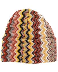 Missoni - Beanie With Zig Zag Motif - Lyst