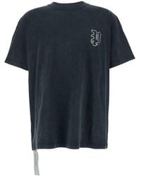 Purple Brand - T-Shirt Girocollo Con Ricamo Logo Sul Fronte - Lyst