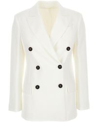 Brunello Cucinelli - Double-Breasted Blazer With Buttons - Lyst
