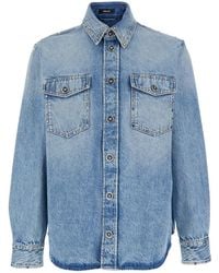 Versace - Shirt With Classic Collar - Lyst