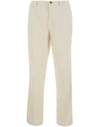 Brunello Cucinelli - Pants With Belt Loops And Button And Zip Closure On The Front - Lyst