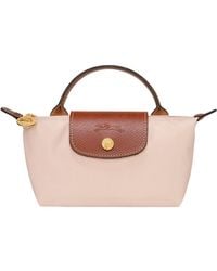 Longchamp - 'Le Pilage Original' Handbag With One Top Handle And Embossed Logo On The Front - Lyst