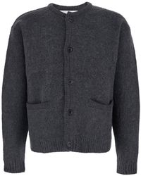 Tonywack - Crew Neck Sweater With Front Pockets And Brushed Effect - Lyst