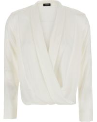 Le Plain - Georgette Blouse With Long Sleeves And Collar - Lyst