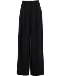 Plain - Wide Pants With Pences - Lyst