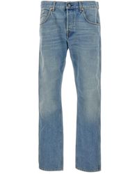 Gucci - Light Straight Jeans With Clamp Detail - Lyst