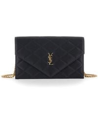 Saint Laurent - Crossbody Bag With Chain Strap And Cassandre Plaqu - Lyst