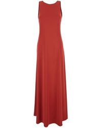 Max Mara Pure - 'Pania' Long Dress With V-Neck - Lyst