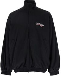 Balenciaga - Felpa A Collo Alto Con Stampa Logo Su Fronte E Retro - Lyst