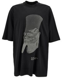 Rick Owens - T-Shirt Oversize Con Stampa Grafica - Lyst