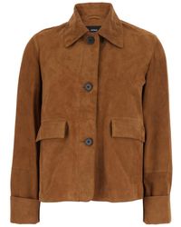 Arma - 'Ella' Jacket With Wide Collar And Flap Pockets On The Fron - Lyst