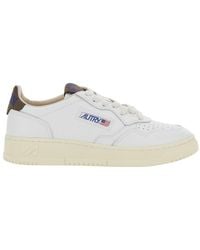 Autry - 'Medalist' Low Top Sneaker With Logo Patch On Tongue And S - Lyst