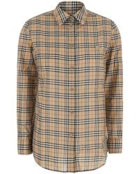 Burberry - Shirt Emma Cotton Blouses - Lyst