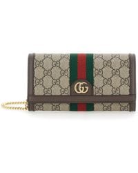 Gucci - 'Ophidia' Mini Bag With Gg Plaque On The Front And Web Det - Lyst
