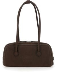 Marge Sherwood - Borsa A Spalla 'Boston' Con Logo Lettering Impresso Sul - Lyst