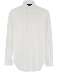 Polo Ralph Lauren - Camicia Con Colletto A Punta E Ricamo Sul Fronte In - Lyst