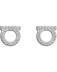 Ferragamo - Colored Earrings With Gancini Design And Butterfly Clasp - Lyst
