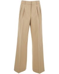 Moncler - Pants With Front Pences And Logo Patch On The Side - Lyst