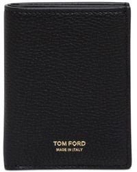 Tom Ford - Card Holder With Embossed Logo Lettering On The Front - Lyst