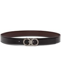 Ferragamo - Reversible Belt With Gancini Buckle On The Front - Lyst