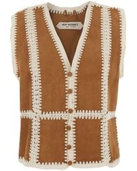 Roy Rogers - Cs) Vest Raya Old Glory Suede Rbs And Crochet Sand/Off W - Lyst