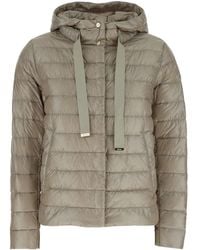 Herno - Down Jacket With Drawstring Hood And Logo Detail On The Drawstring - Lyst