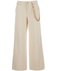 MICHAEL Michael Kors - Wide Leg Jeans With Chain Detail - Lyst