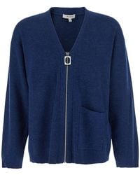 JW Anderson - Cardigan With V Neck And And Front Zip Closure - Lyst